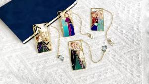Bandai | Công Chúa Frozen Elsa Anna Bookmark Kim Loại Có Mặt Dây Chuyền Thiết Kế Hình Học Dấu Trang Sách Để Đọc Tạp Chí Quà Tặng Giáng Sinh Sinh Nhật Hoàn Hảo Cho Người Hâm Mộ