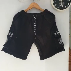 Style Celana Cargo Pendek Pria Wanita fleece Short Band Punk Bombardir