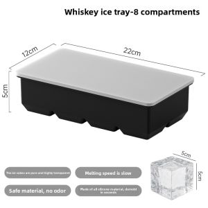 DEMING | Large Ice Cube Mold Silicone Ice Tray for Home Use