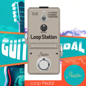 Rowin Loop Effects Pedal Unlimited Overdubs 10mins of Looping 1/2 Time Reverse Looper Stereo Effector LN-332S Golden Color