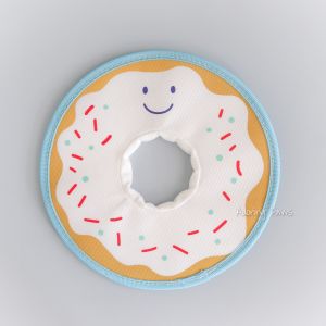 Durable Lightweight Flat No Stuffing Donut Floating Water Resistant Frisbee Ring Fetch Plush Pet Dog Puppy Cat Soft Toy