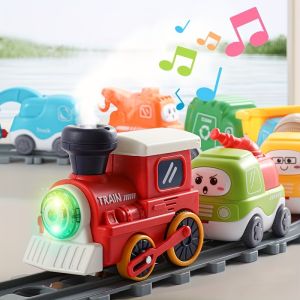 Steam Train Set with Track – Classic Electric Train Toy for Kids Educational Playset Perfect Gift for Boys & Girls