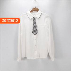 Áo Sơ Mi Nữ Tay Dài Thiết Kế Cổ Nhỏ Phong Cách Hàn Quốc Mùa Thu Mới Áo Sơ Mi Cotton Thường Ngày Dễ Thương Không Thay Đổi