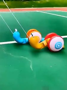 MamaKiddo Baby Rope Pull Snail Toy Electric Trailer Toddler Walking Cartoon Toy For Baby Girl And Boy- 6374