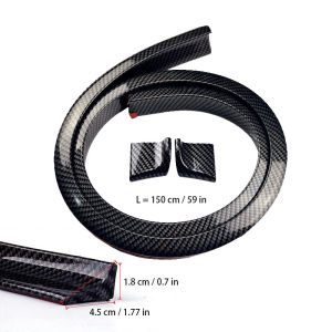 Universal Roof Spoiler 1.5M Car-Styling 5D Carbon Rubber Tail Spoiler PU Brazing DIY Refit Spoiler Suitable By All Type Of Car