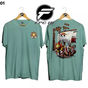 kaos pria dewasa sablon plastisol cotton combed30s gambar animasi bajak laut