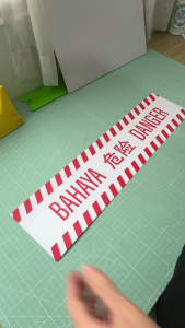 Danger Danger is dangerous. Sticker Sign Label Signage Hazard Stripes. Caution Warning Be careful.