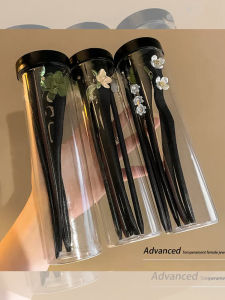 Wooden Pearl Imitation Flowing Tassel Hairpin Ancient Style Summer Simple Internet Famous Hair Accessories for Women