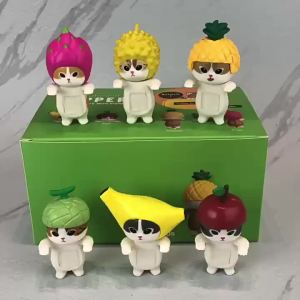 New Products In Stock Mofusand Doll Cat Fruit Blind Box Handmade Female Healing Series Desktop Ornament Surprise Gift For Girls