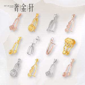 S925 Bạc Nguyên Chất Khóa an Toàn Phụ Kiện Móc Treo Khóa Mật Ong Khóa Ngọc Bích Khóa Bạc Pha Lê Khóa Bạc Cài Đầu Phụ Kiện