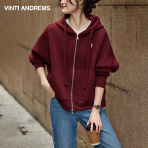 Hooded Red Casual Jacket