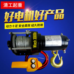 48V Electric Hoist Winch Car Mounted Small Crane Three-Wheel Vehicle Cargo Lifting Machine Portable Winch Heavy Duty Hardware