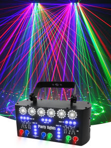 RGBW 27-Beam Laser Dj Light Stage Lights Disco Strobe UV Effect Dmx Remote Lazer Club Lights for Weeding Events Show Concert