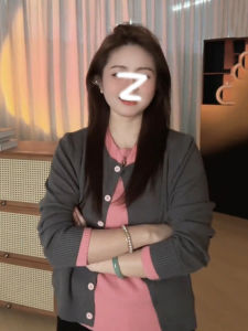 plus Size Color Block Knitwear Womens Spring New Loose Slimming Stylish Trendy Top Cardigan Fashionable Long Sleeve Crew Neck