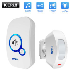 KERUI Wireless Doorbell Set 32 Melodies Songs Wireless Door Bell Kit Wireless Door Bell Welcome Chime with PIR Sensor M557