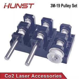 HUNST Gear Set Mechanical Parts 3M-15 Pulley Kit Timing Pulley Synchronous Wheel Seat Motor Reducer Co2 Laser Cutting and Engraving Machine Accessories.