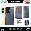 PROMO PAKET MURAH 4 IN 1 CASE VIVO Y12 / Y13 / Y15 / Y17 SERIES HARDCASE ARMOR TPU SHOOKPROF TRANSPARAN CASING + ANTI GORES CERAMIC ANTI SPY + SKIN CARBON 3D + SKIN CAMERA LENS. 