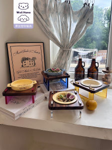 Giá Đựng Thức Ăn Bằng Acrylic Gỗ Osage Nâng Cao Cho Chó Và Mèo Thương Hiệu Wuli Hana Thiết Kế Đơn Giản Phổ Thông