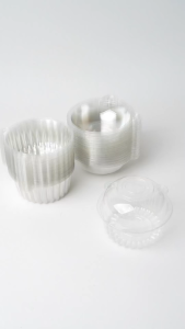 100pc Clear Cupcake Holder Cake Packaging Boxes Dome Food Packing Case for Dessert Muffins Wedding Birthday Chrismas Party Decor