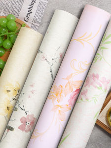 PVC Thickened Chinese Style Plum Self-Adhesive Wallpaper Idyllic Living Room Bedroom TV Backdrop Wall Wallpaper Wall Sticker