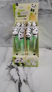 Crystal Pen Diligent Panda/ Karakter Lucu 3D Crystal Mewah Aesthetic