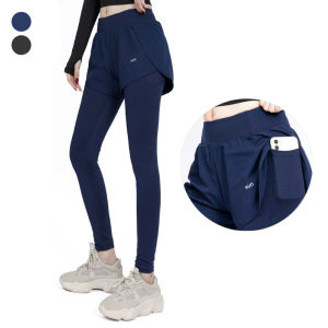 Celana Olahraga Panjang Wanita/ Sports Celana Leggings Pinggang Tinggi/ Yoga Celana Lejings Wanita High Waist Fitness Gym Running Jogger Import/Celana Rok Olahraga Legging