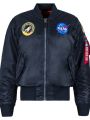 Alpha Industrial Flight Jacket MA-1 NASA Outerwear Men Winter Waterproof Cold Resistant Zipper Closure Nylon Casual Jacket. 
