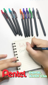 (ยกโหล) ปากกาเจล Energel Pentel ขนาด 0.5มิล 12 สีให้เลือก เปลี่ยนไส้ได้ / กล่อง