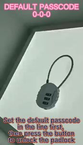D-4145 1PCS Resettable 3 Dial Digit Password Combination Padlock Suitcase Luggage Mini Keyed Anti-Theft Locks (RANDOM COLOR)