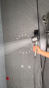3 Mode Supercharged Shower Head High Pressure Water Saving Massage Shower Head with Filter Cotton Core Bathroom Handheld Shower One-Click Water Stop Switch High Pressure Shower Head