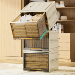 Large Capacity Plastic Storage Box Clothes Organizer Divided Closet Storage Solution Clear Plastic Sorting Box for Home Use