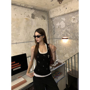 Trendy Black Strapless Vest