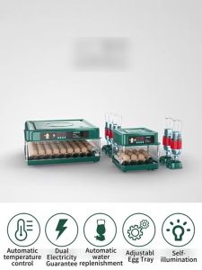 Egg Incubator 12/24/48/64/130 Eggs Automatic Egg Incubator Intelligent Digital Hatcher Brooder Temperature Control 孵化器