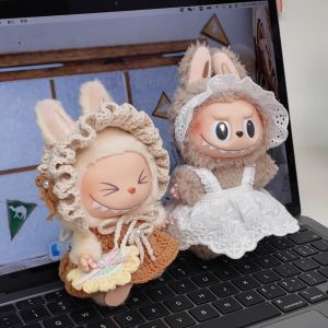 Labubu Cotton Doll Clothes Coca-Cola Style 17cm Plush Doll Outfit Sitting Party HUGBUDDY Bé Gái Doll Clothes for Trend Dolls