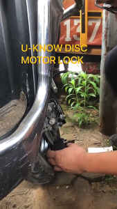 COD Alarm Disc Lock Gembok Alarm Motor Gembok Cakram Motor Anti Maling Gembok Motor hitam merah