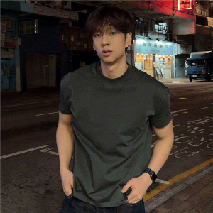 Gym American Style Chic Mens T-shirt Black Sorona Ice Feeling Short Sleeve