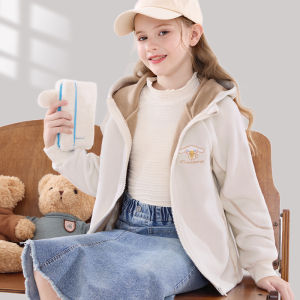 Autumn Winter Childrens Casual Outerwear Epise Dog Girls Jacket 2025 New Style Polyester Fiber Long Sleeve Zipper Closure