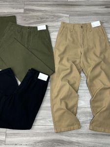 Quần Ống Đứng Rộng Rãi Bằng Cotton Nguyên Chất Phong Cách Nhật Bản Cổ Điển Dành Cho Nam Quần Dài Thường Ngày Mùa Xuân Thu