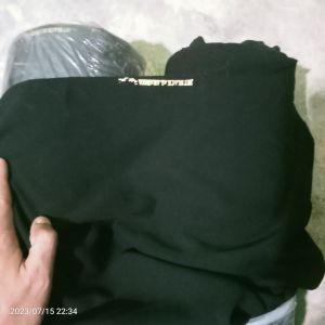Kain jetblack Saudi Al arabiya hitam pekat Lebar 1.70 cm per 05 meter