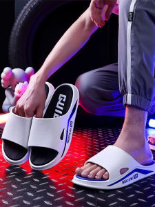 Mens Summer Anti-Slip Odor-Resistant Slippers Indoor Outdoor Wear-Resistant Casual Style Open-Toe Home Slippers