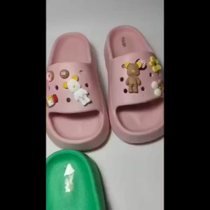 Sandal FUJI Slop Platform Tebal Jibbitz Bear Flower Gemoy Import MKY K-2268 36-41