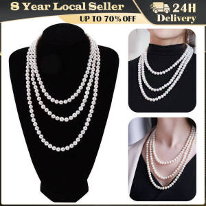 1.5M Pearls Necklace Long Pearls Necklace Pearls Necklace for Wedding Costume Party Decoration