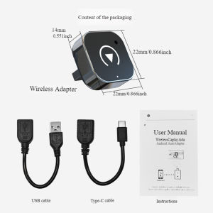 2-in-1 Wireless CarPlay Adapter Android Auto Smart USB Dongle Plug & Play Car Intelligent System AI Smart Box For iPhone Android