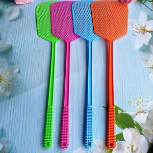 1/5Pcs Plastic Fly Swatter For Household Use Thick And Extended Handle Large Size Manual Durable Fly And Mosquito Swatter