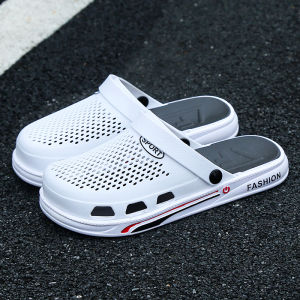 Mens Summer Thick Bottom Slip-On Sandals Driving Comfortable Casual Wear Outdoor Indoor Breathable Leather Flat Slippers