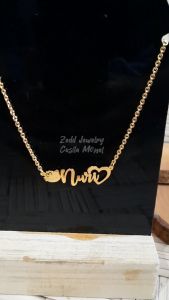 Kalung Nama - Zedd Jewelry: Warna Silver dan Emas Tahan Lama Anti Karat - Cantik Berkualitas Cocok Untuk Kado Hadiah - Nuri Necklace: Titanium 18K Gold Plated - COD Bayar Di Tempat