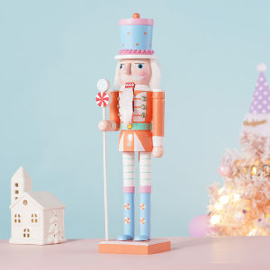 other | 25-50CM Christmas Nutcracker Wooden Nutcracker Ornament Candy Soldier Figure Handcraft Home Office Desktop Xmas Decoration Gift