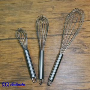 M Kitchen ที่ตีไข่สเตนเลสสตีล แส้ตีไข่ มี3ขนาดให้เลือก