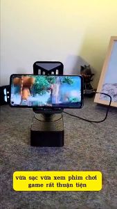 Giá Đỡ Điện Thoại Có Loa Bluetooth Tích Hợp Sạc Dự Phòng 3in1