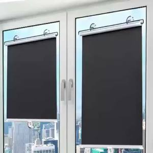 Wireless Roller Blinds 100% Blackout Sunshade Suitable for Car Windows Black Retractable Car Windows Sunshade Insulation